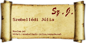 Szebellédi Júlia névjegykártya