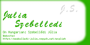 julia szebelledi business card