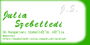 julia szebelledi business card